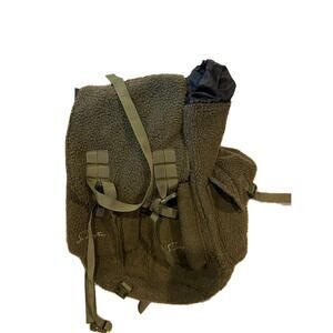 Seventeen Top Loading Fleece Soft Shell Backpack Green